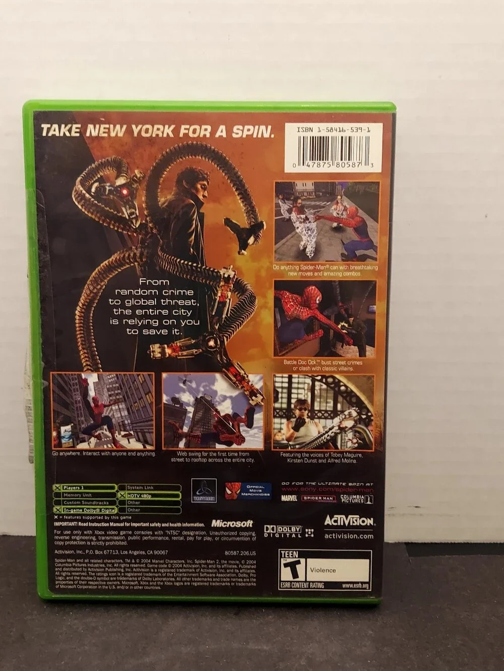 Spider-Man 2 (2004) on Xbox Spider-man 2 original Xbox 1 Spiderman 2 og xbox